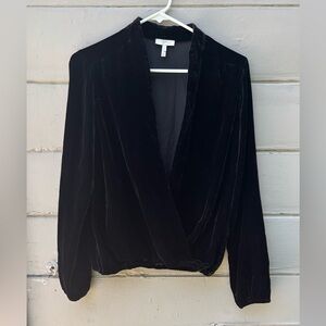 Joie Black Velvet Blazer with Luxurious Texture